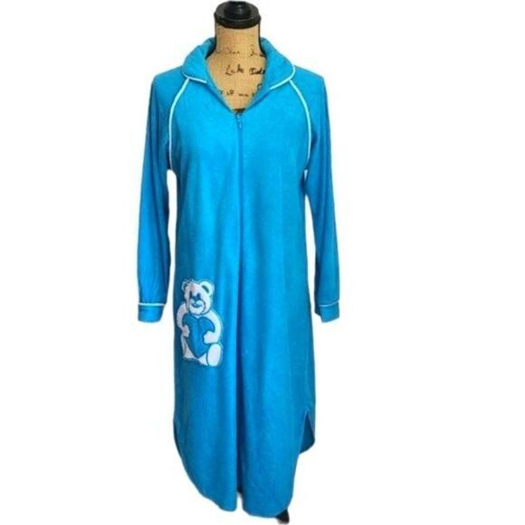 Vintage Other - Vintage 80s Blue Bear Kawaii Cozy Pajamas